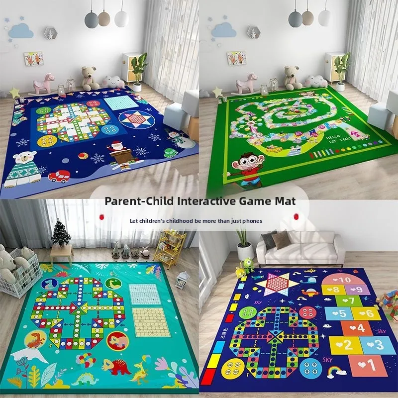 

Thiened Large Size Flng Ch Carpet Cartoon Eonal Parent-Child Game Mat Nursery Children's Cler Mat Climbing Pad