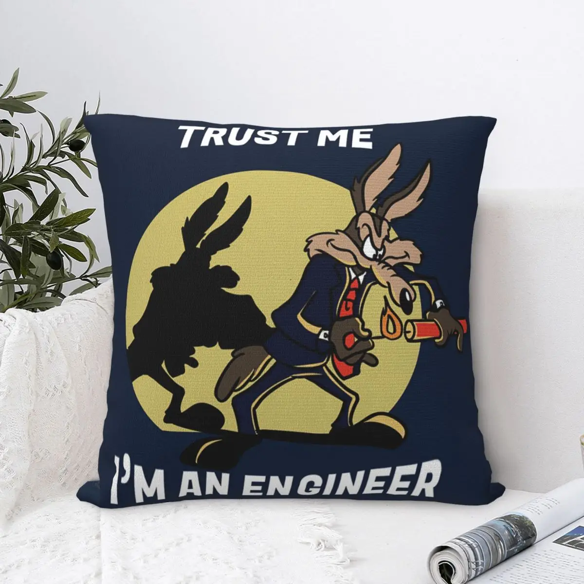 

Trust Me Im An Engineer Square Pillow Case for Sofa Throw Pillow