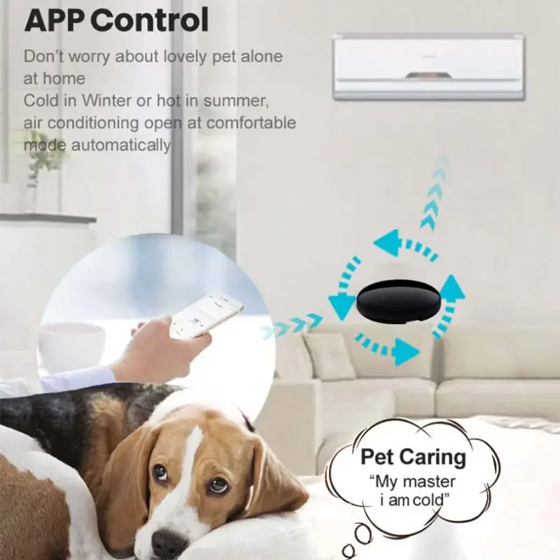 Glomarket Tuya APP Universal Smart Wifi IR Remote Controller for TV Air Conditioner Fan Work With Alexa Google Home