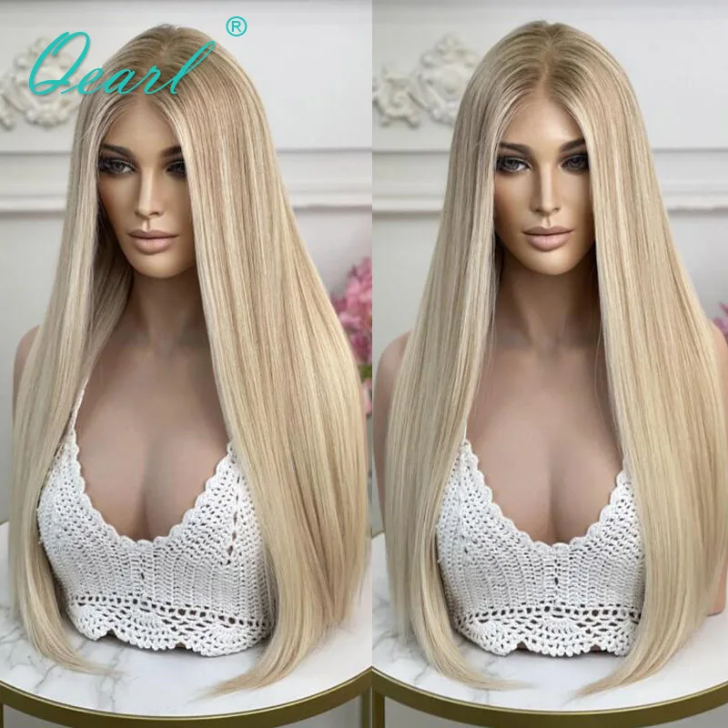 Human Hair Wigs Warm Honey Blonde Highlights 13x6 Lace Frontal Wigs 100% human hair Best quality Long Full Lace Wigs for Women