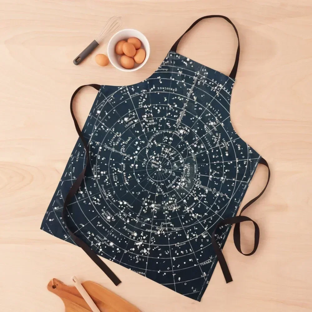 

Vintage STAR CONSTELLATIONS MAP POSTER circa 1900s Apron For Women Kitchen kitchen girl Kitchen Tools Household Items Apron