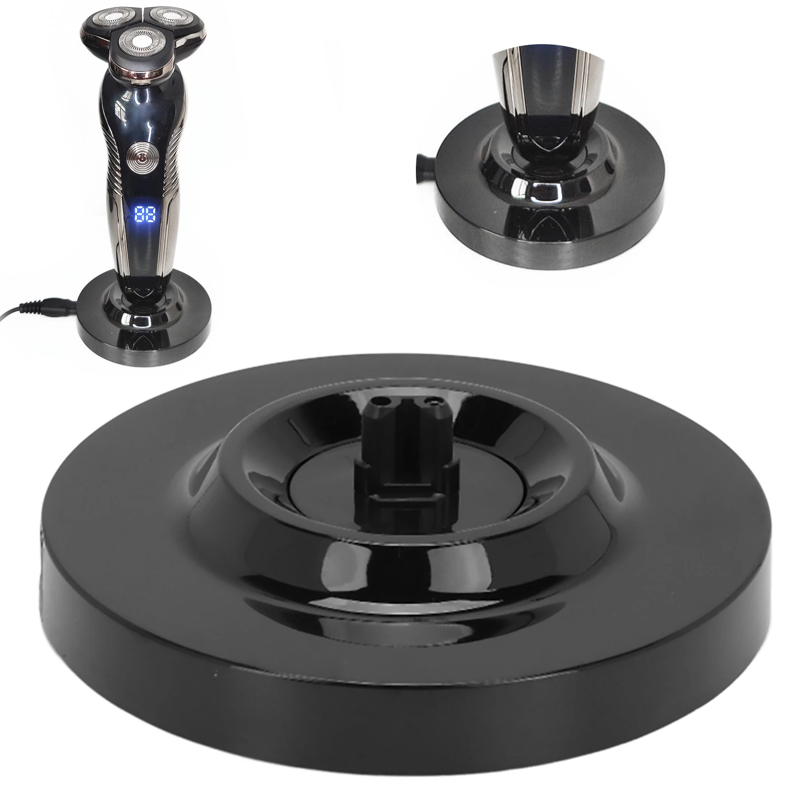 Electric Beard Trimmer Charging Stand Replacement Round Shape Men's Electric Shaving Trimmer Charging Base for S5000 6000 7000