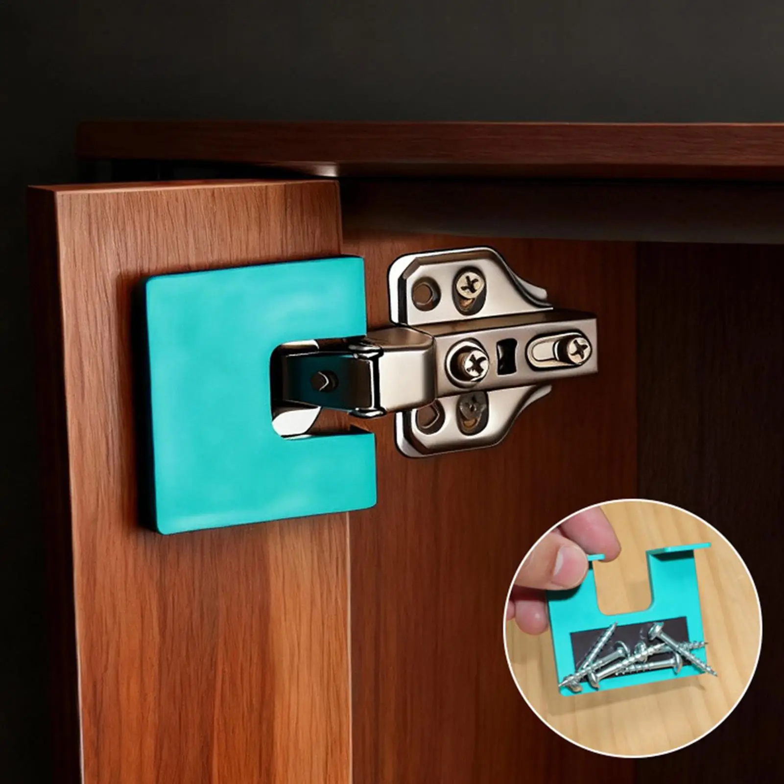 

Hinge Installation Positioning Piece with Magnetic Woodworking Quick Installation Point Fixed Plate for Cabinet Door Panel Hinge