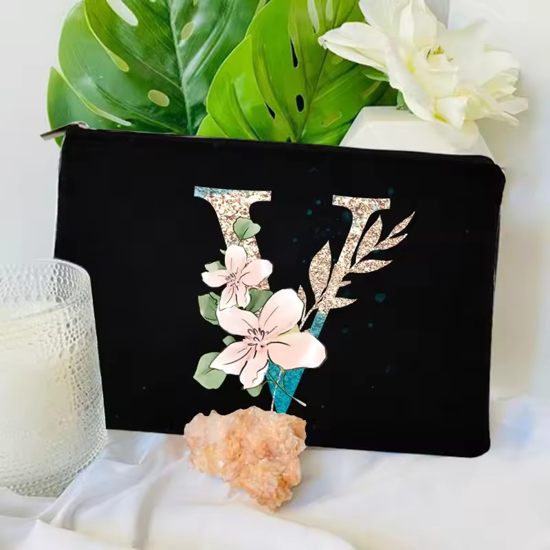 Gradient Initial Makeup Zipper Bags Fashion Travel Toilet Lipstick Pouch Bag Bachelorette Party Bridesmaid Cosmetic Clutch Purse - Image 11