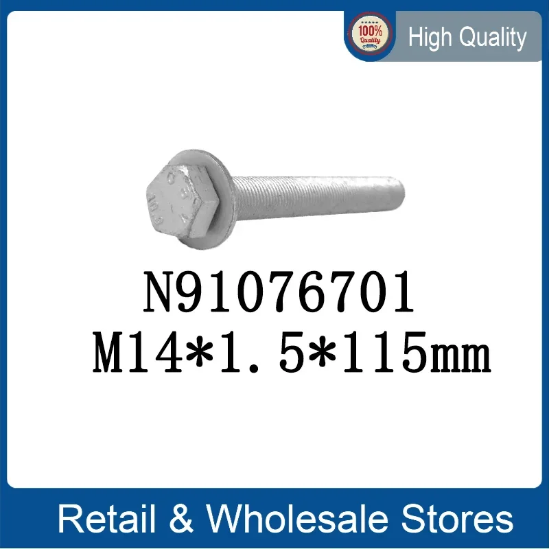 

1pc Hexagon Head Bolt Steering Tie Rod Bolt N91076701 for Audi A1 A3 A8 Q3 TT VW Skoda SEAT N 910 767 01 M14x1.5x115mm
