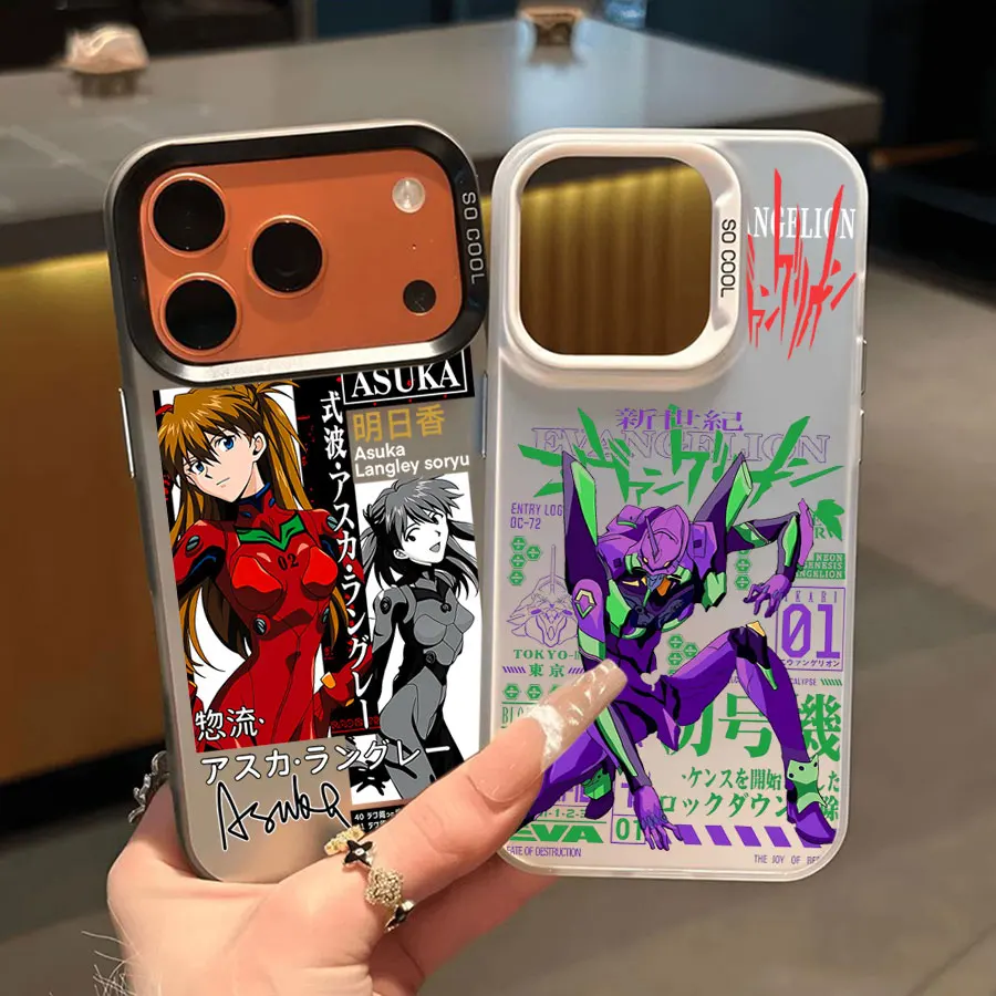 Funda para iPhone 18, 17, 16, 15, 14, 13, 12, 11 Pro Max, 8, 7 Plus, Mini, X, XR, XS, SE. Cubierta resistente a golpes, diseño N-Neon, G-Genesis, E-Evangelion.