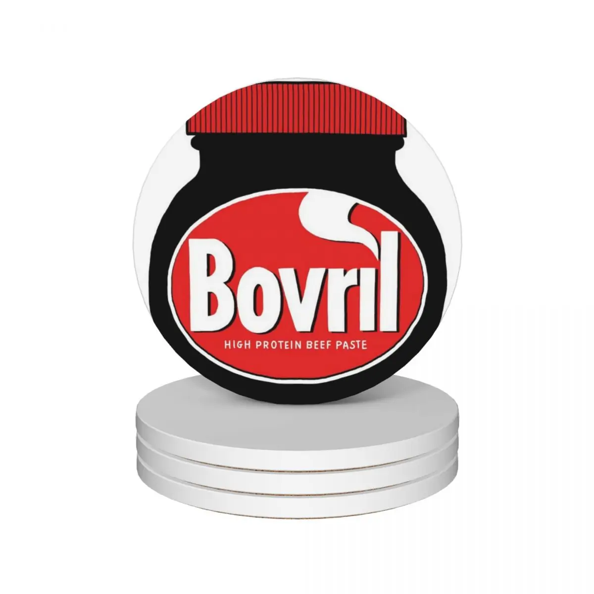 

Bovril Illustration Ceramic Coasters (Set of 4) teapot mat mat for dishes Coasters