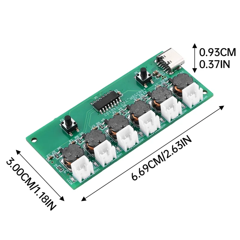 BBNV-Typ-C USB-Mini-Luftbefeuchter, DIY-Kits, Nebelhersteller und Treiberplatine, 6 Nebelgeräte, Zerstäubungsfolie, Zerstäuberfolie