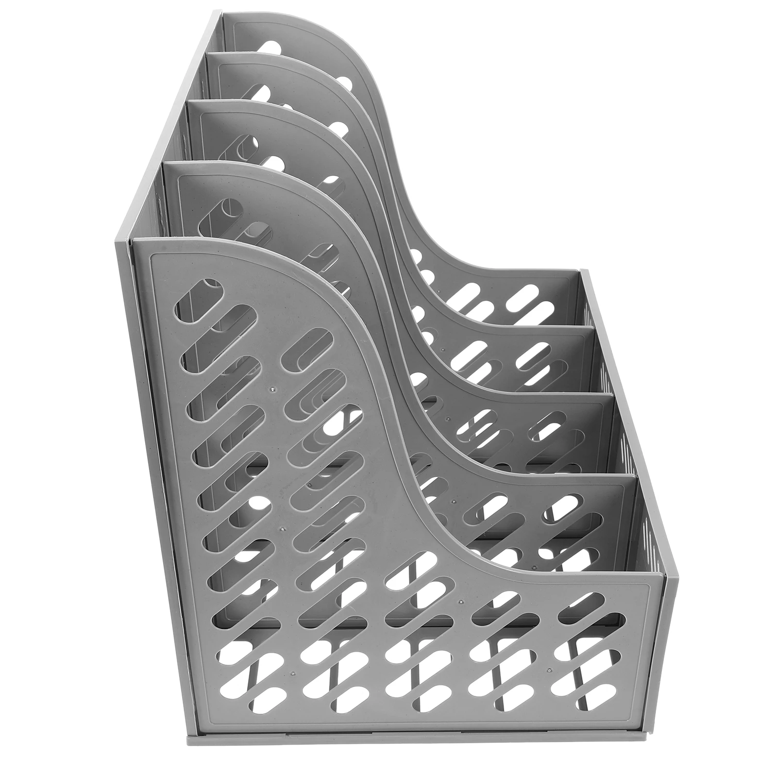 

A4 File Folder Document Rack for Desktop Storage ganizer Grey Color Modern Design Material Large Capacity