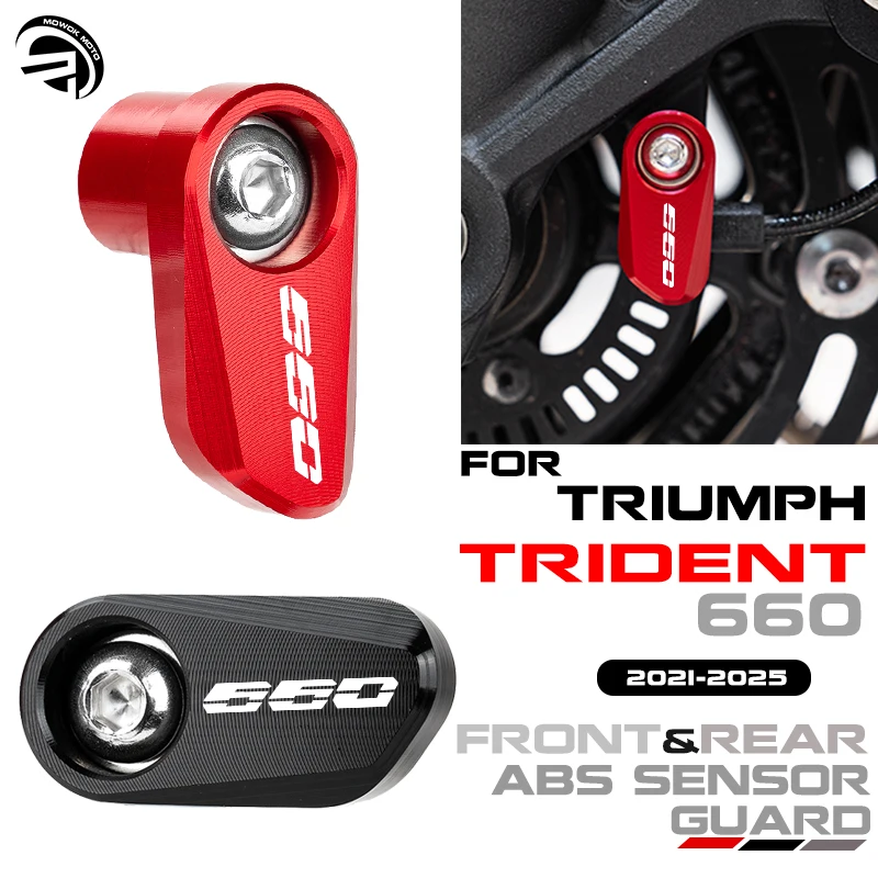 For Triumph Trident660 Trident 660 2021-2024 2023 Motorcycle Accessories Aluminum Front Rear Wheel ABS Sensor Protection Guard