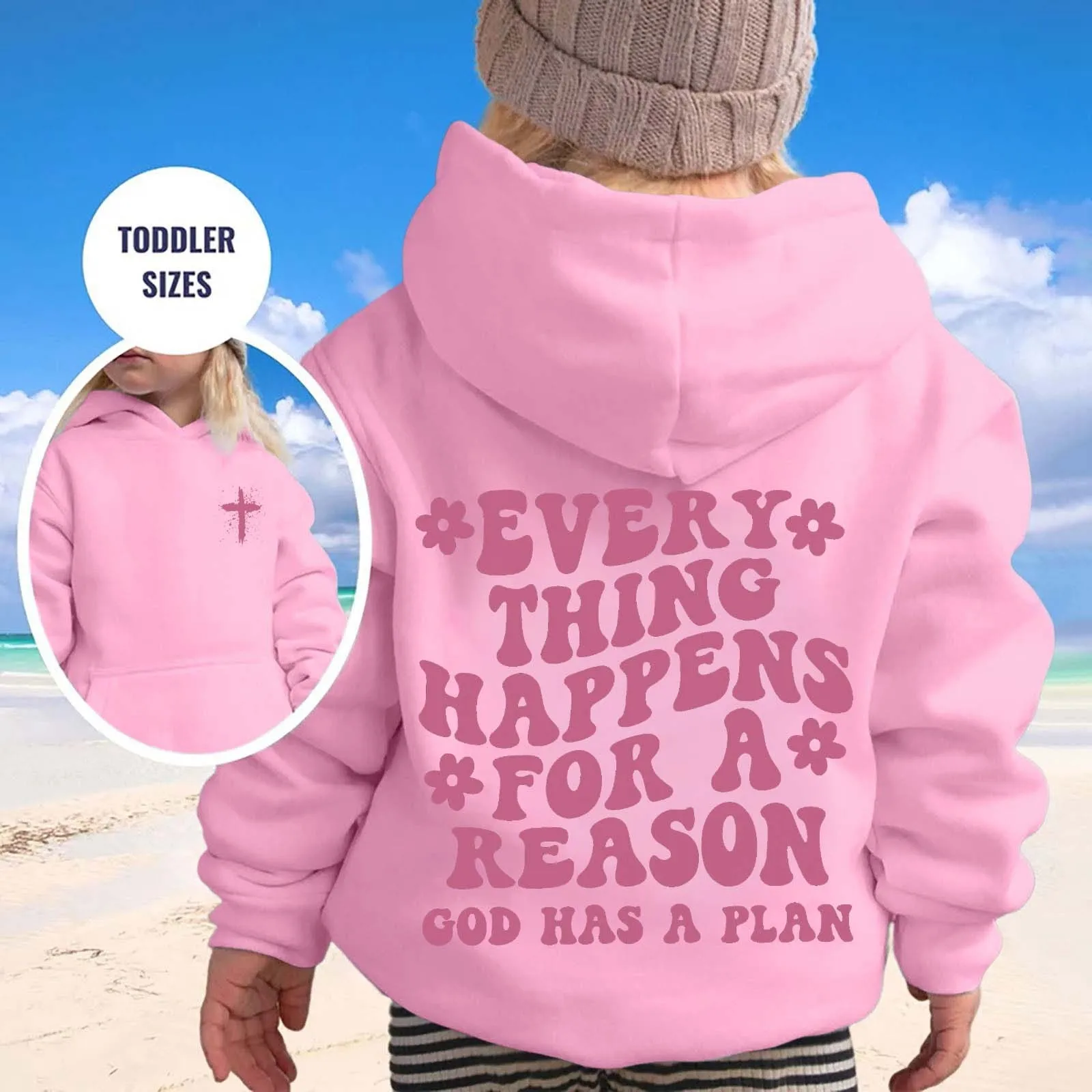 Children Letter Printed Hoodies Pullover Cute Long Sleeve Pocket Leisure Sports Hoodie Kids Boys Girls Fashion Soft Sweatshirt