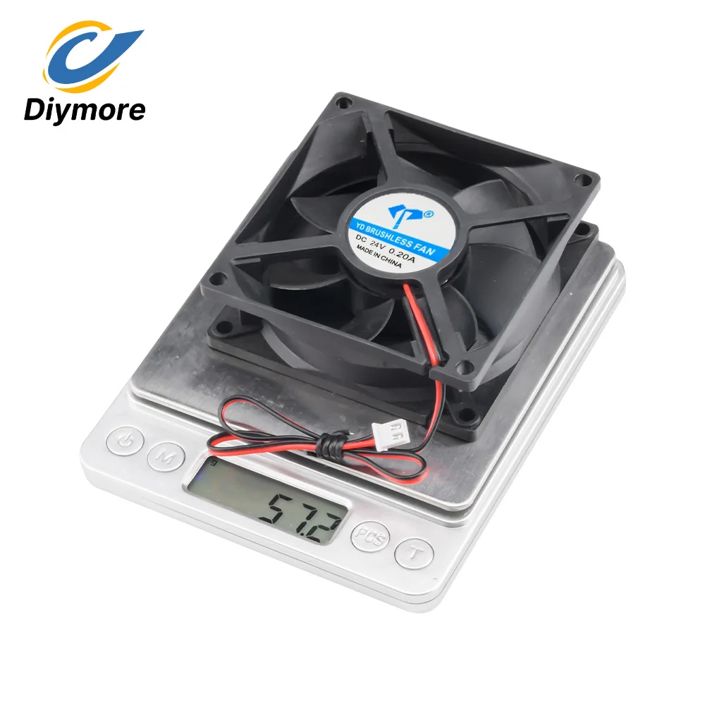 5V 12V 24V PWM Cooling Fan Oil-Impregnated Bearing Micro Centrifugal Cooling Fan Silent 2-Wire for Electronics Heat Dissipation