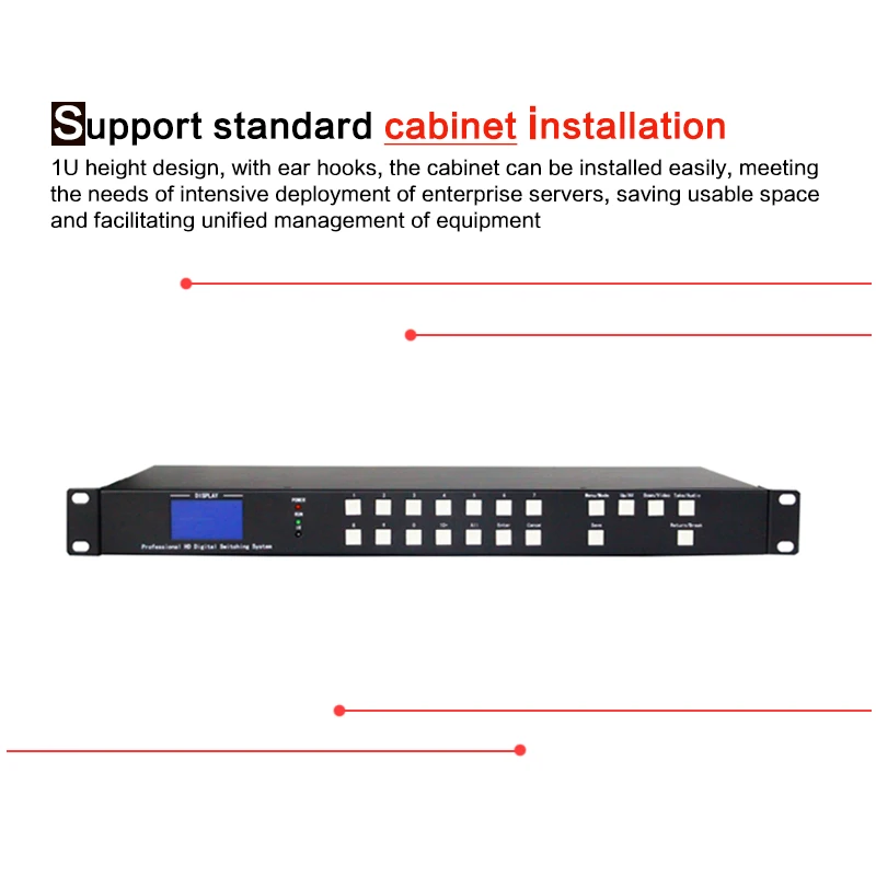 Temporizador de Audio y vídeo 4K con HDMI, matriz 4x4, conmutación continua sobre controlador ip 4x2, 2x2, interruptor con RJ45 pore android app remote