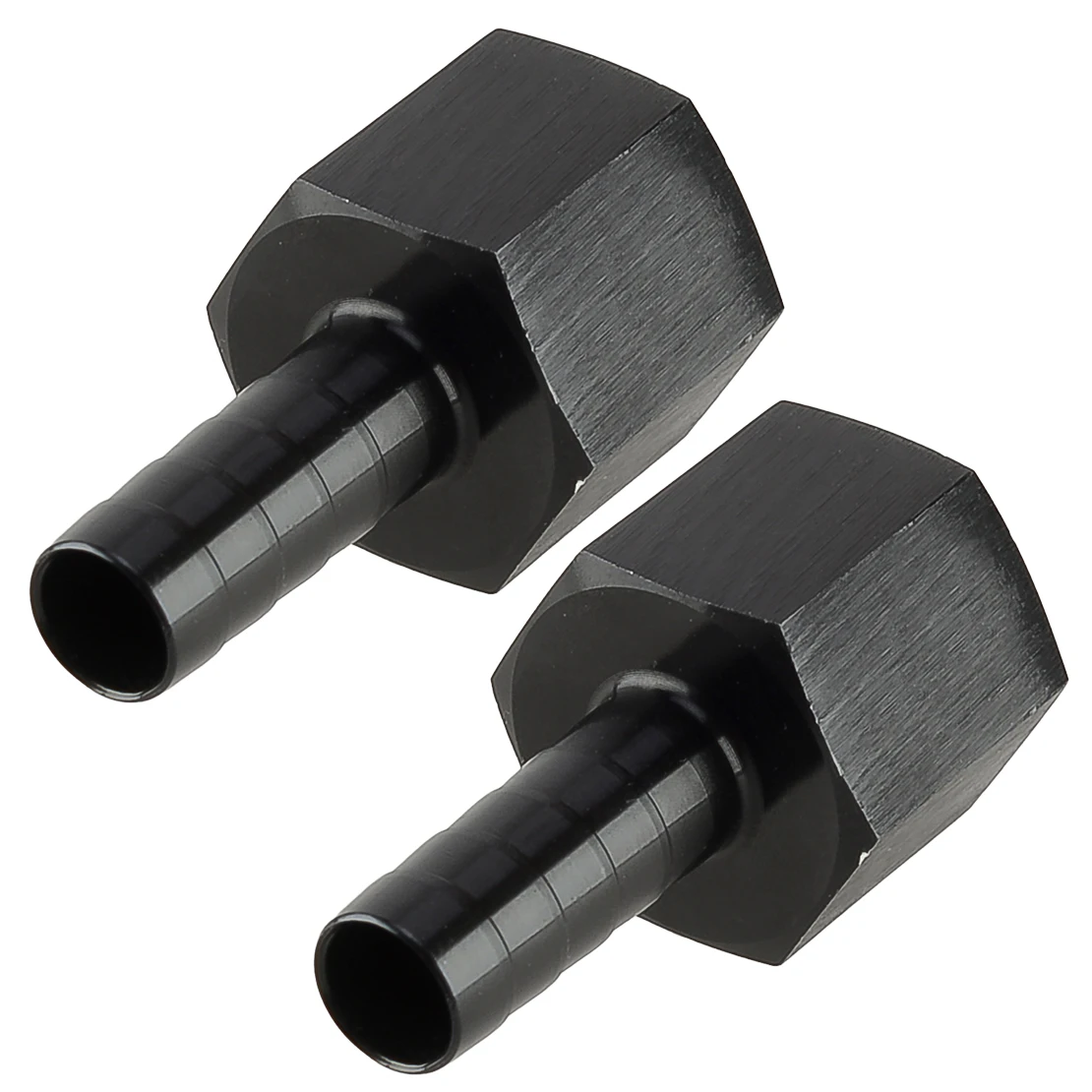 

2Pcs Black Aluminum Alloy Female AN8 to 3/8" Hose Barb Straight Fitting Adapters Connectors High Quality