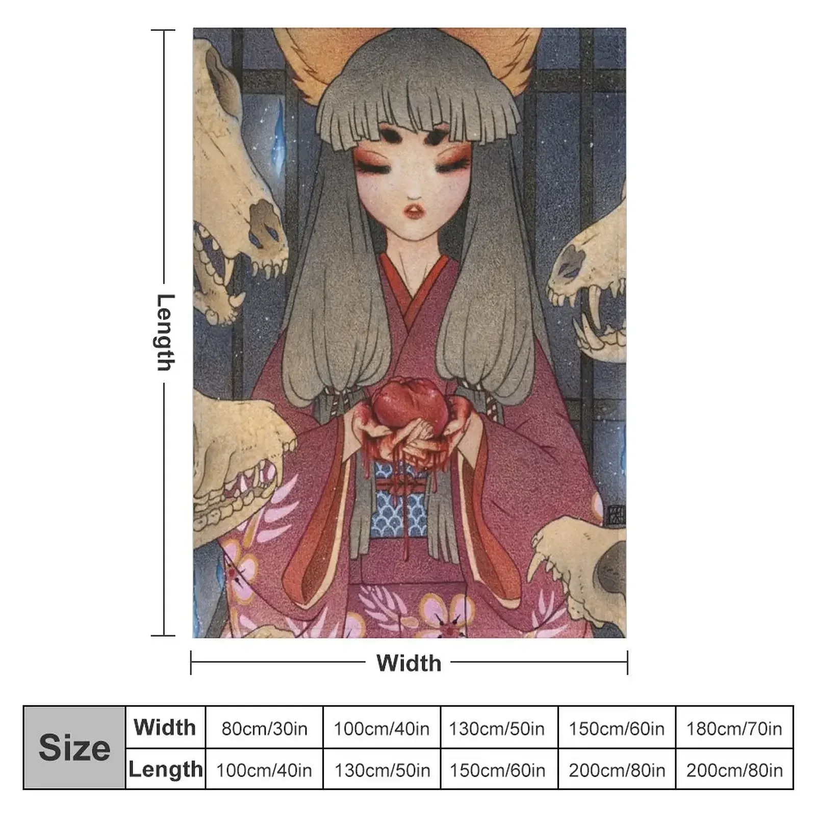 Appeasing the Whispering Spirits Throw Blanket anime Custom Decorative Throw Blankets