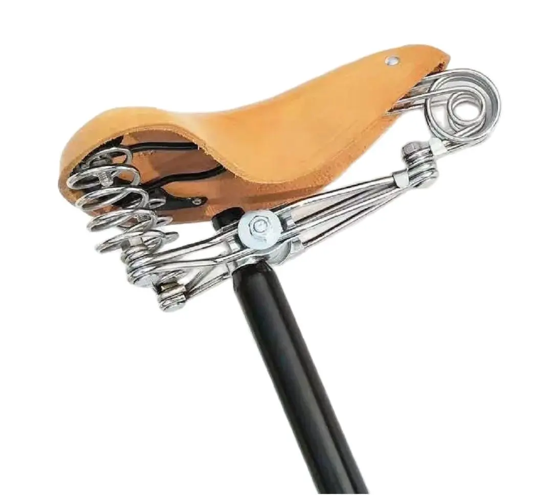 Vintage Bike Saddle Spring 100% Genuine Leather Saddle Old Style Bicycle Saddle Genuine Cowhide Cushion TDX-5