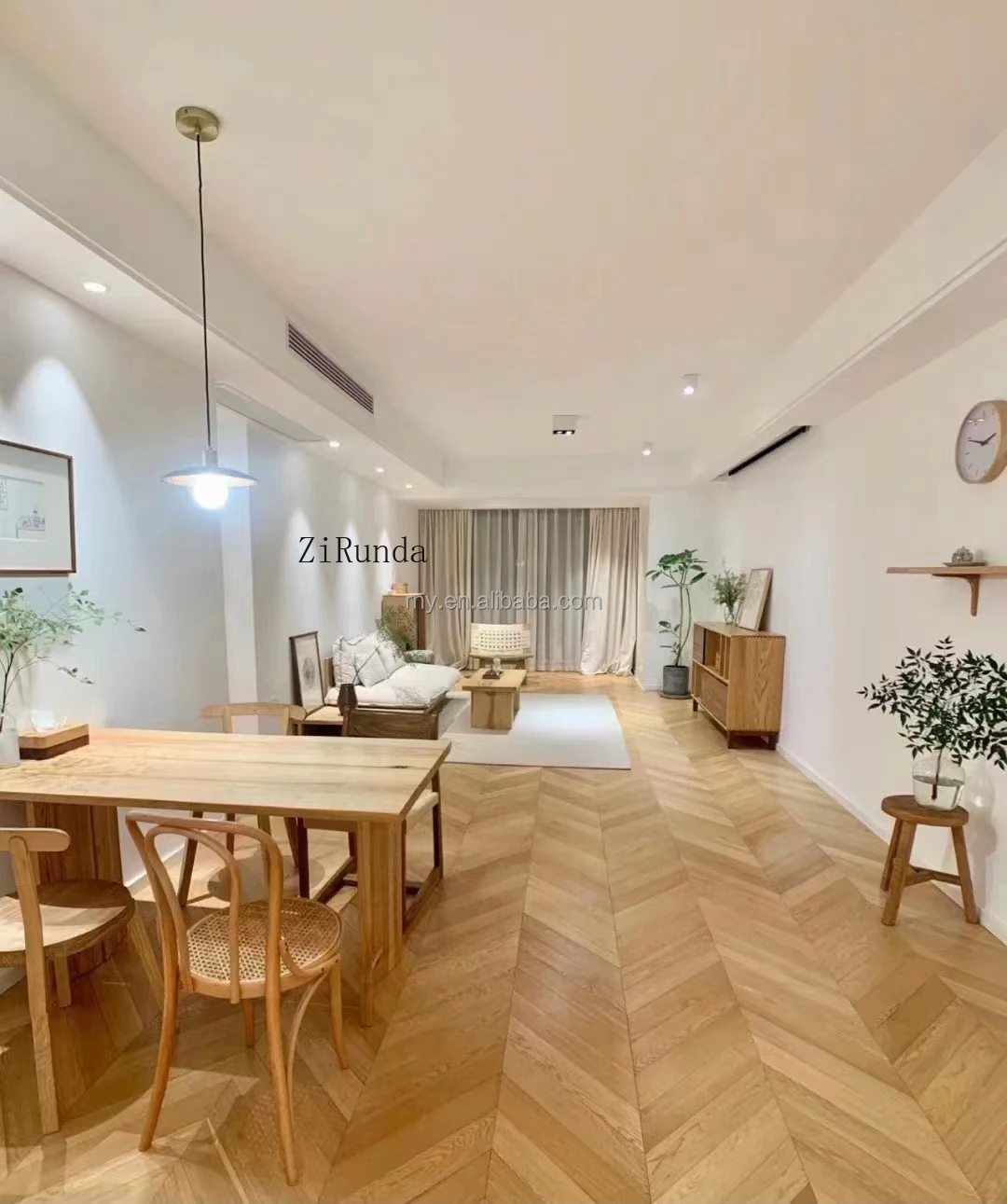 Versión personalizada del piso de madera maciza piso de espiga de roble piso de roble parquet de madera multicapa