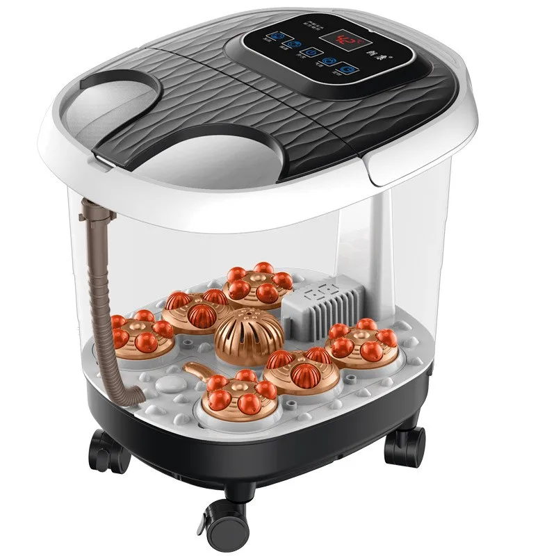 220V Fully-automatic Footbath Massage Tub Electic Heating Foot Tai Chi Kneading Spa Massage Machine Foot Care Tool