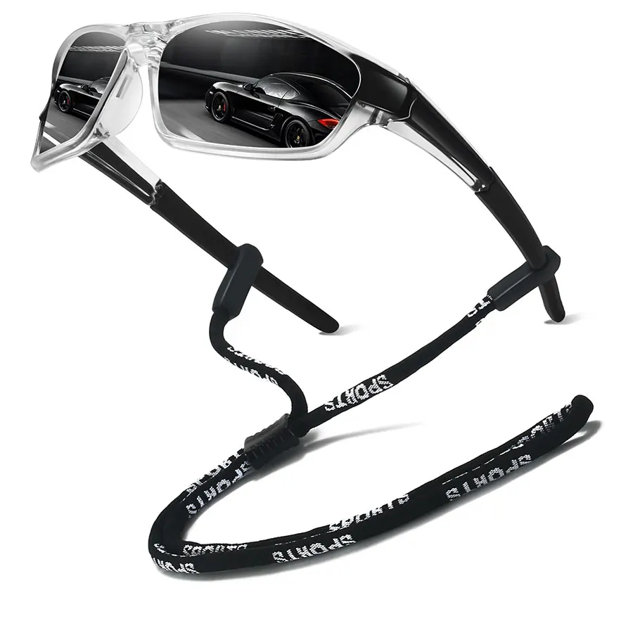 مع سلسلة نظارات شمسية UV400 للجنسين، نظارات رياضية عصرية للاستخدام في الهواء الطلق للجري وتسلق الجبال وصيد الأسماك والقيادة