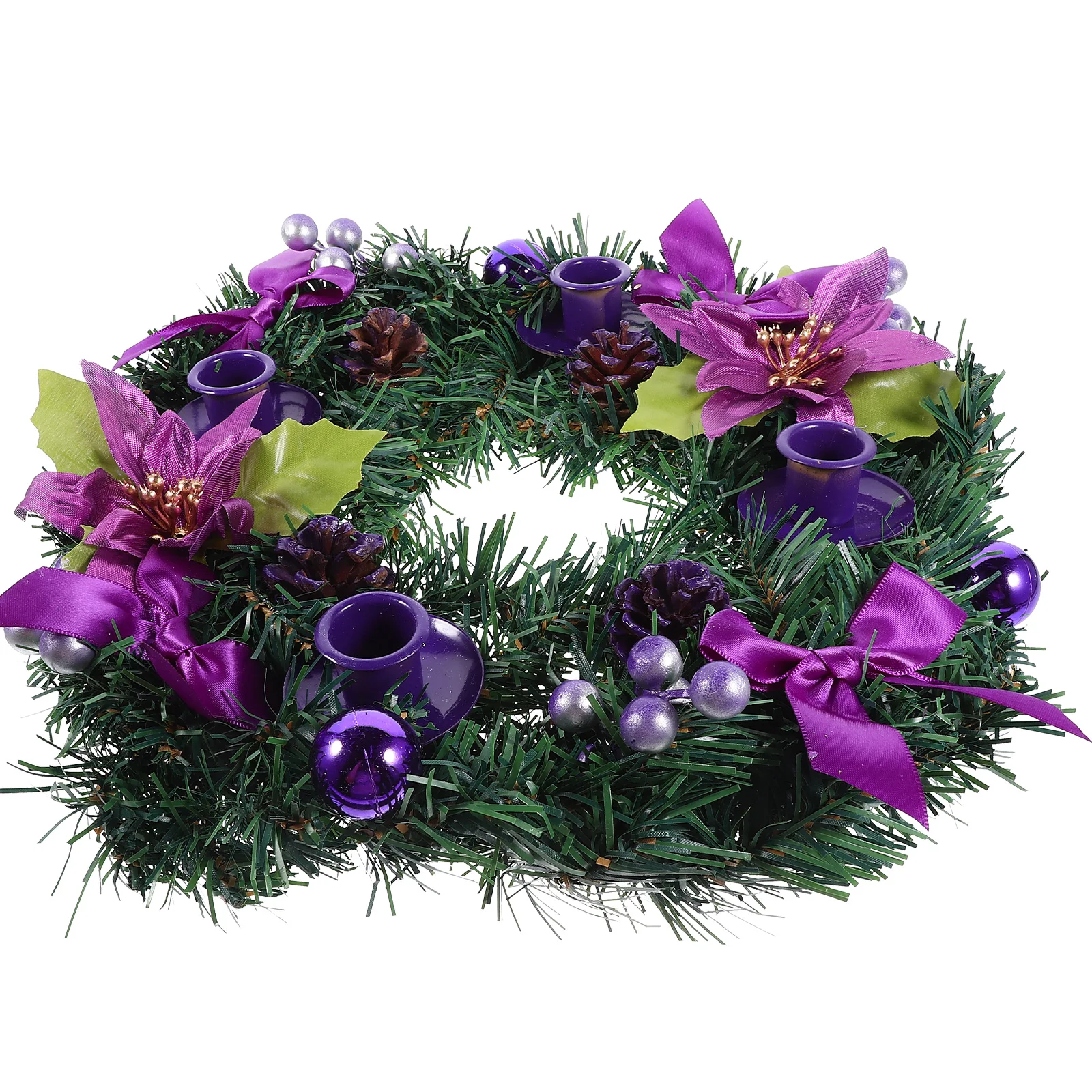

Christmas Wreath Decor Holders Xmas Ring Advent Wreaths Winter Table Dining Festive Home Office