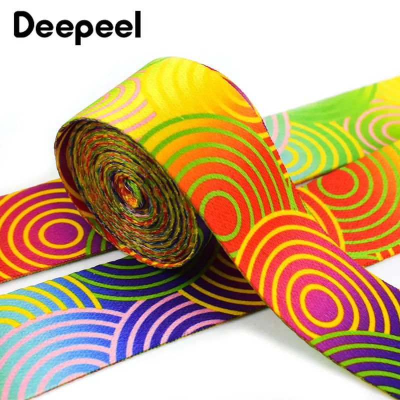 

5Meter 38mm Printed Ethnic Ribbon Tape Decorative Jacquard Webbing Belt Bag Strap Clothes Fabric DIY Sewing Supplies Accessories