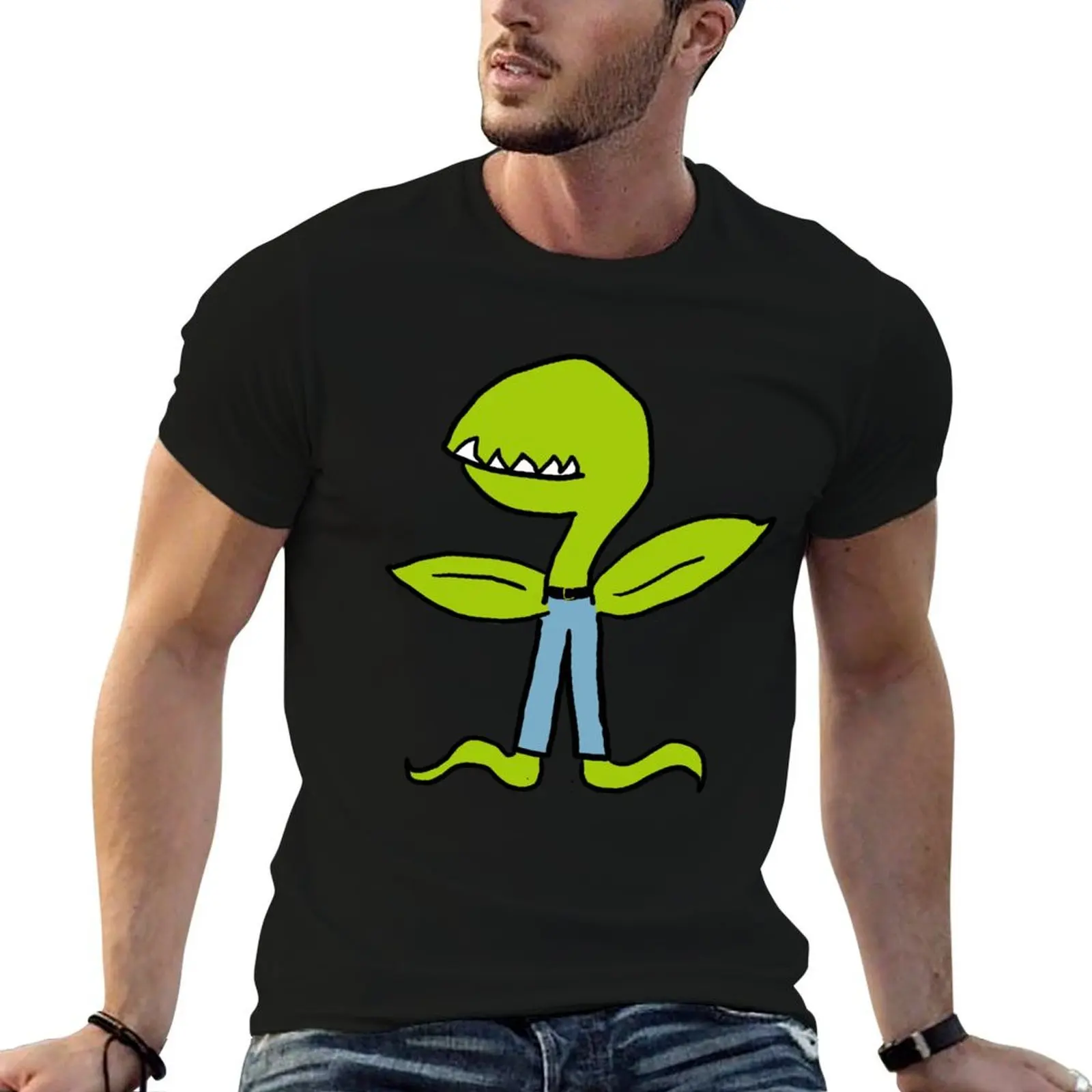 

Carnivorous Plant in High Waisted Jeans T-Shirt man t shirt summer man graphic t shirt T-Shirt