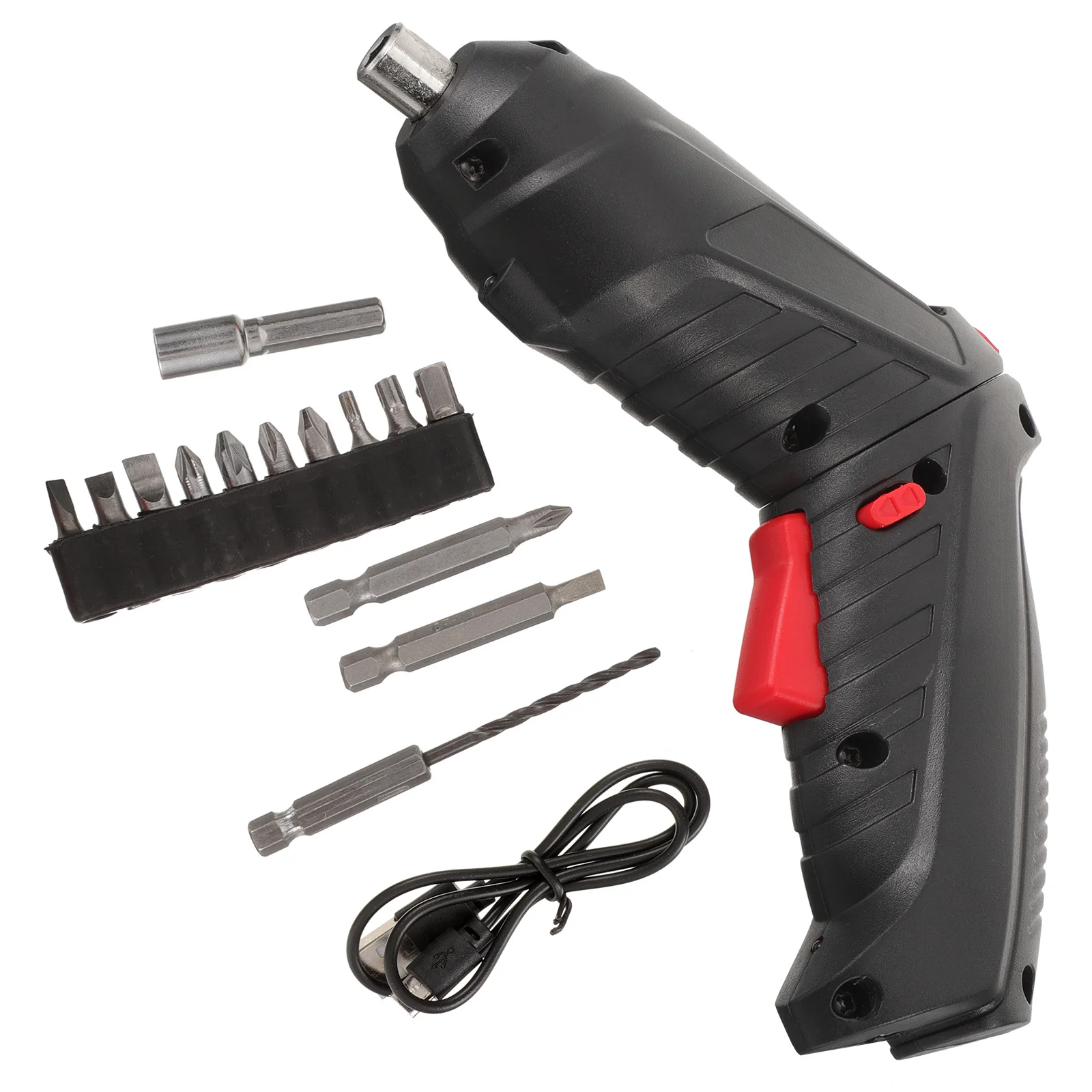 1Set مفك براغي لاسلكي متعدد الوظائف مثقاب كهربائي مدمج محمول احترافي عملي أداة صيانة منزلية صغيرة
