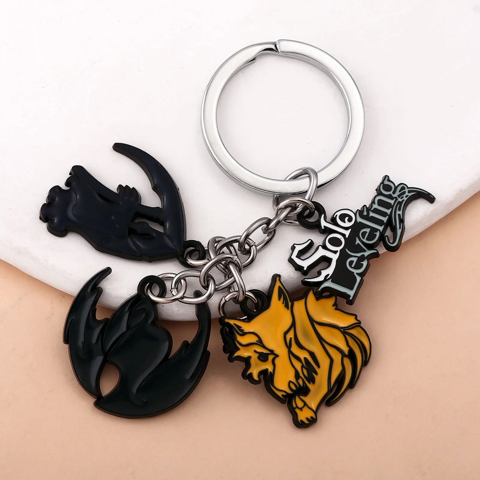 Anime Solo Leveling Character Keychain Pendant Sung Jin woo Yoo Jin ho Short Blade Letter Cosplay Props Fans Gift Jewelry
