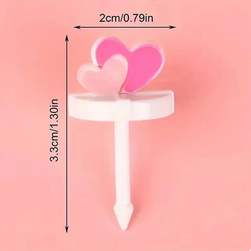 漫画のフルーツフォーク,愛の心の弓,ミニカップケーキのデザートスティック,子供の食べ物の選択,つまようじ,子供のお弁当箱の装飾