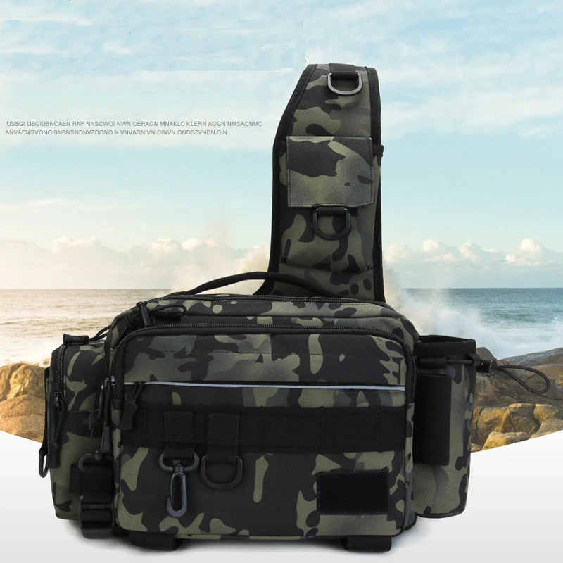 

Men Fishing Tackle Bags Single Shoulder Crossbody Bag Waist Pack Fish Lures Gear Utility Storage Fishing Lures Outdoor BagsBag