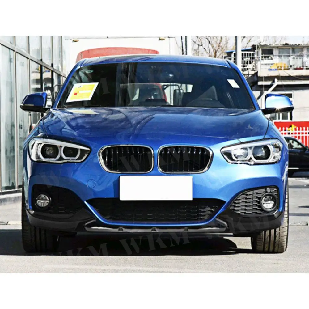 

JCYECF глянцевый черный автомобильный передний бампер, спойлер для подбородка, разделители, фартук для BMW 1 серии F20 M Sport 2017-2019, 4 шт., ABS