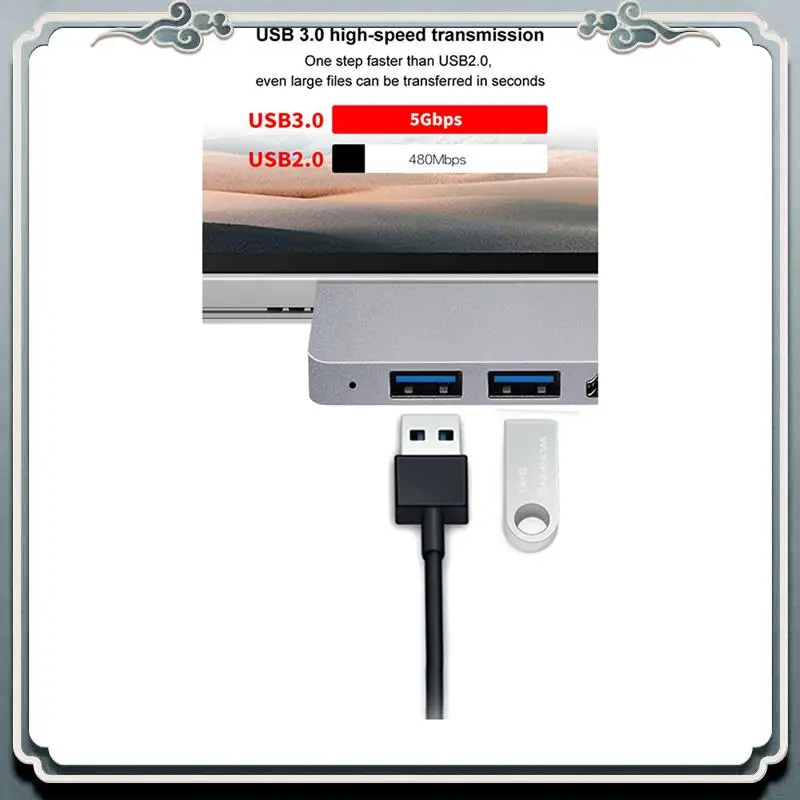 Premium 2X For Surface Pro 8 USB C Hub, 4K -Compatible Adapter+2 USB 3.0 Reader SD/TF Card Reader Adapter For Surface Pro 8