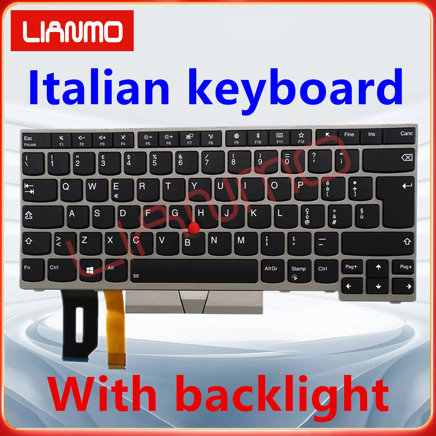 Italian notebook keyboard Applicable to Lenovo T480S E480 E490 T490 L480 L490 P43S E485 E495 R480 R490 S2 3rd Gen L380 L390 Yoga