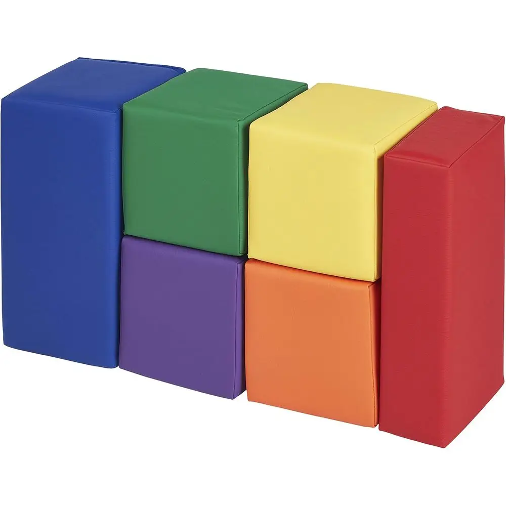 ソフトスケープ スタッカブル フォームブロック - 幼児向け組み立て遊びセット 6個入り