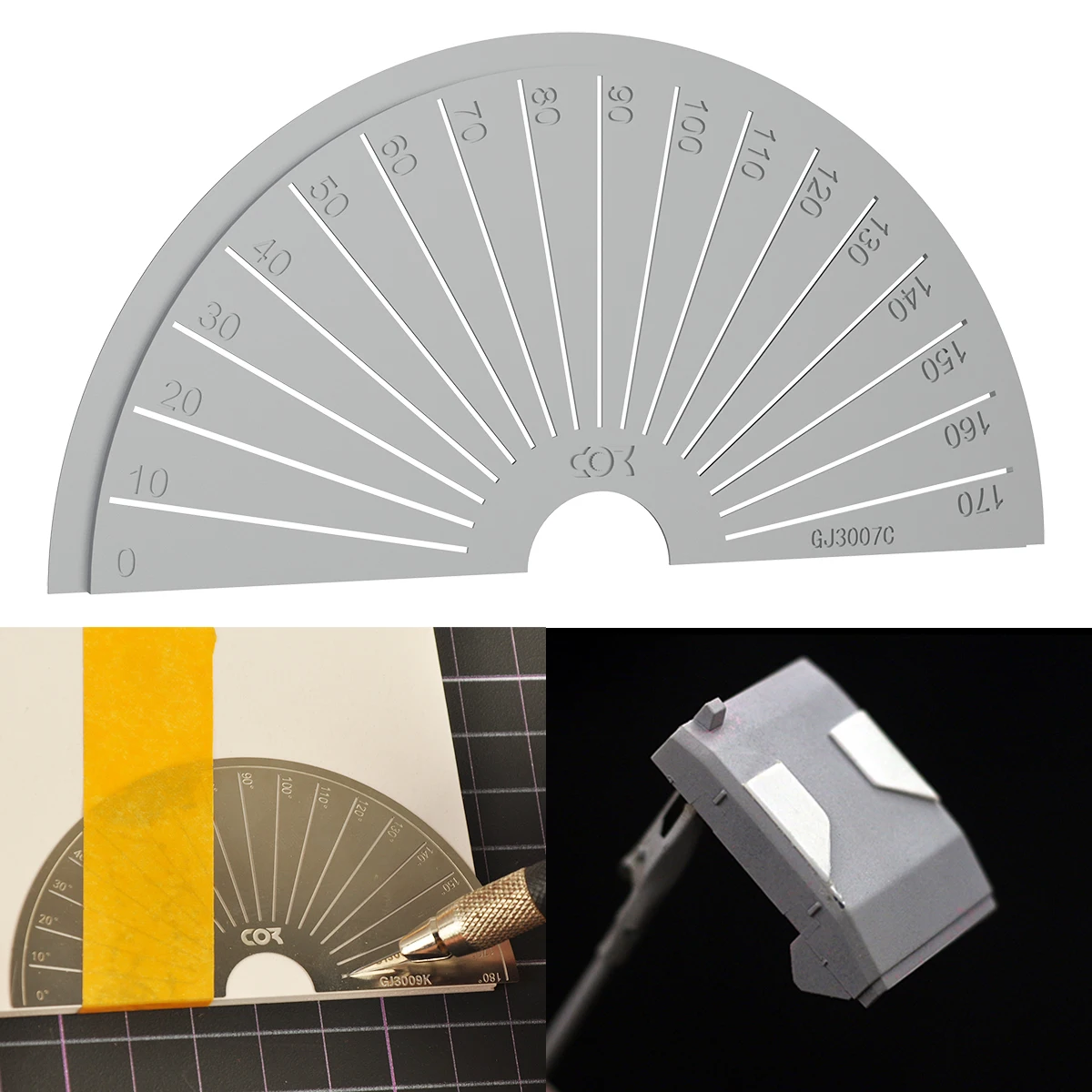 Scale model kit making tools scribing template carving Engraving Sector angle gauge For part detailed remodeling customization