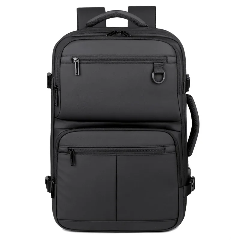 Expandable Travel Backpack Men 180° Open Business Laptop Backpack 15.6" Waterproof Dry Wet Separation USB Charging Rucksack view 2