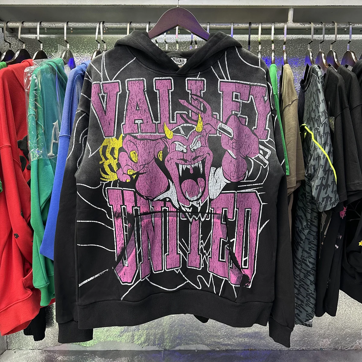 Sudaderas con capucha de gran tamaño para hombre y mujer, mascota VALE de buena calidad, Logo de algodón puro, estampado de retrato, moda High Street