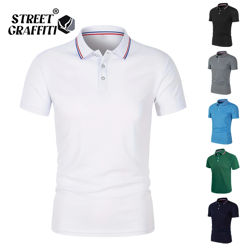 2024 Hot Men Summer Casual Breathable Pure Cotton Polo Shirt Fashin Male Solid High Quality Short Sleeve T-Shirt