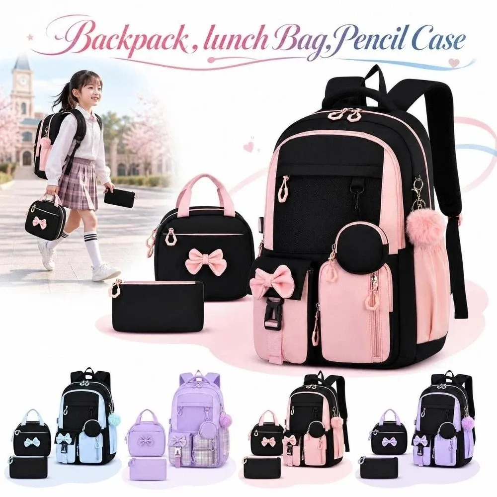 3pcs-1pc-cartoon-backpacklunch-bagpencil-case-set-lightweight-waterproof-school-bookbag-large‑capacity-multilayer