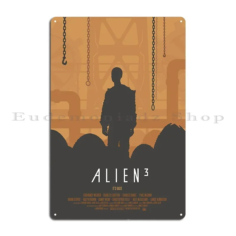 Ridley Scott S Alien Print Sigourney Weaver As Ripley Alien Covenant Metal Wall Decor Designer Cinema Tin Sign Poster