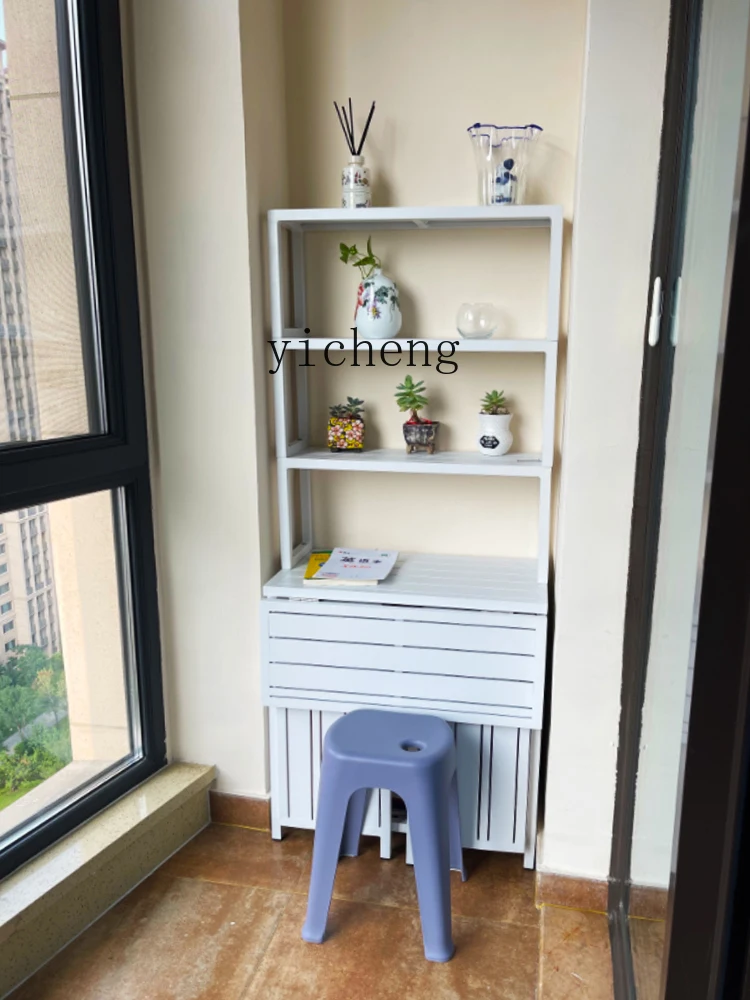 Balcony Rack New Chinese Flower Stand Layout Window Sill Table Outdoor Outside WorkbenchU8