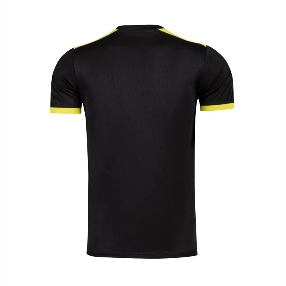 Youth Adult Referee Soccer Jerseys Professional Referee Football Shirt O-Neck Judge Soccer Tops Short Umpire Football Jersey