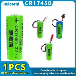 Huiderui CR17450 3V Lithium Batteries For Intelligent Water Meter Smoke And Fire Detection Alarm GPS Locator Customizable Plug