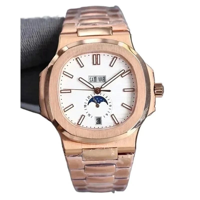 الرجال Moonphase التقويم Daydate الساعات التلقائية الساعات الميكانيكية 904L الفولاذ المقاوم للصدأ الفضة الذهب الأسود الأزرق حسب الطلب