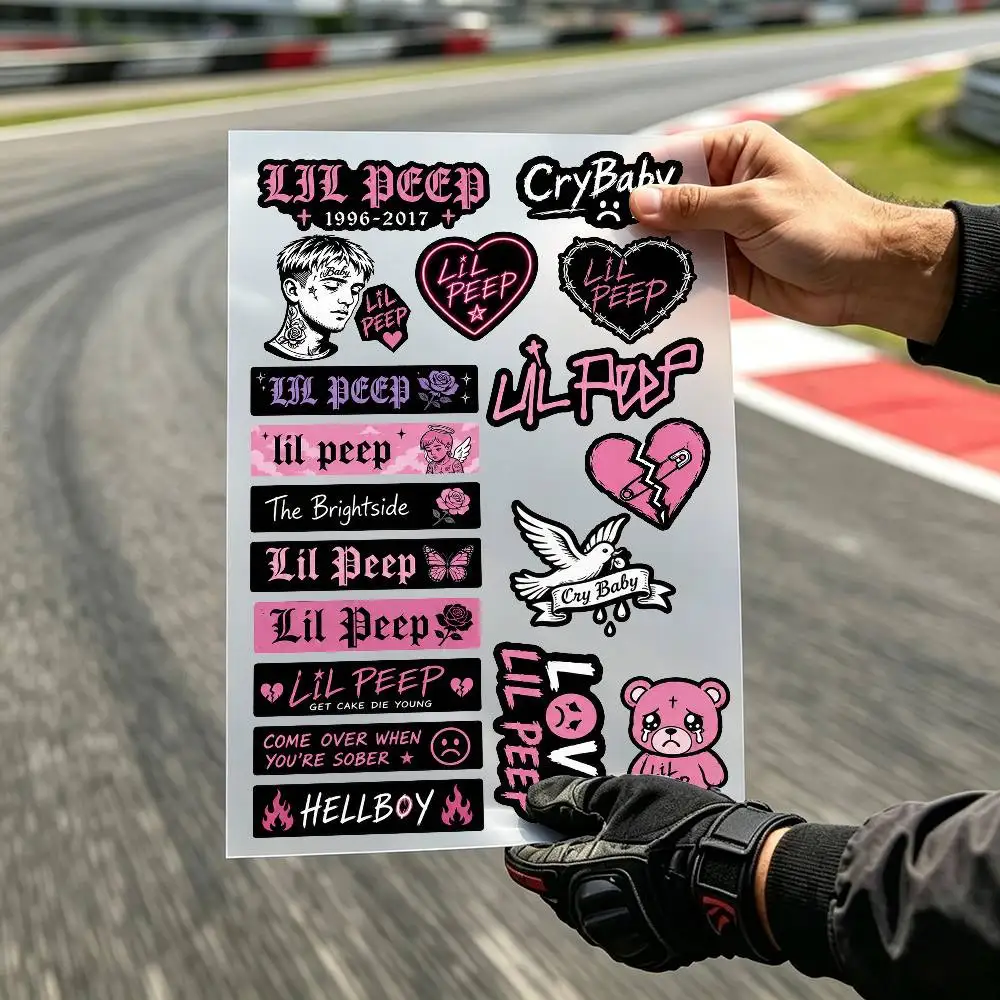 Cry Baby GothicLil Peep Emo Rap Waterproof Vinyl Stickers for Car Motorcycle Bike Skateboard Laptop Bottle Phone