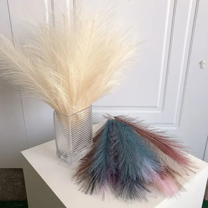 Fluffy Pampas Grass Reed Flower Artificial Pampas Grass Bouquet 42cm 1/5/10/30pcs Boho Wedding Bouquet Home Party Vase Decor