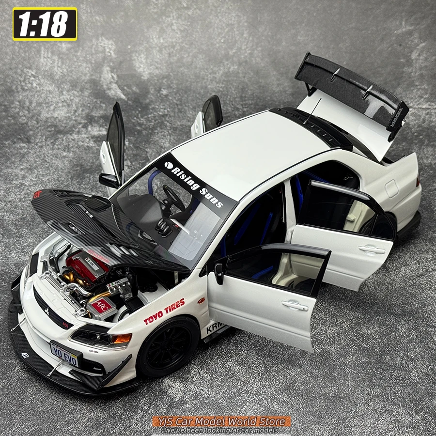 Super A Diecast modelo 1/18 LANCER EVO 9 IX Liga modelo de carro