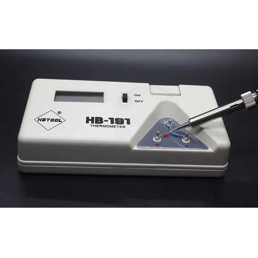191 Temperature Tester LCD Digital Display Soldering Iron Tip Thermometer + Line Wear-resistant Power Tool Parts Replacement