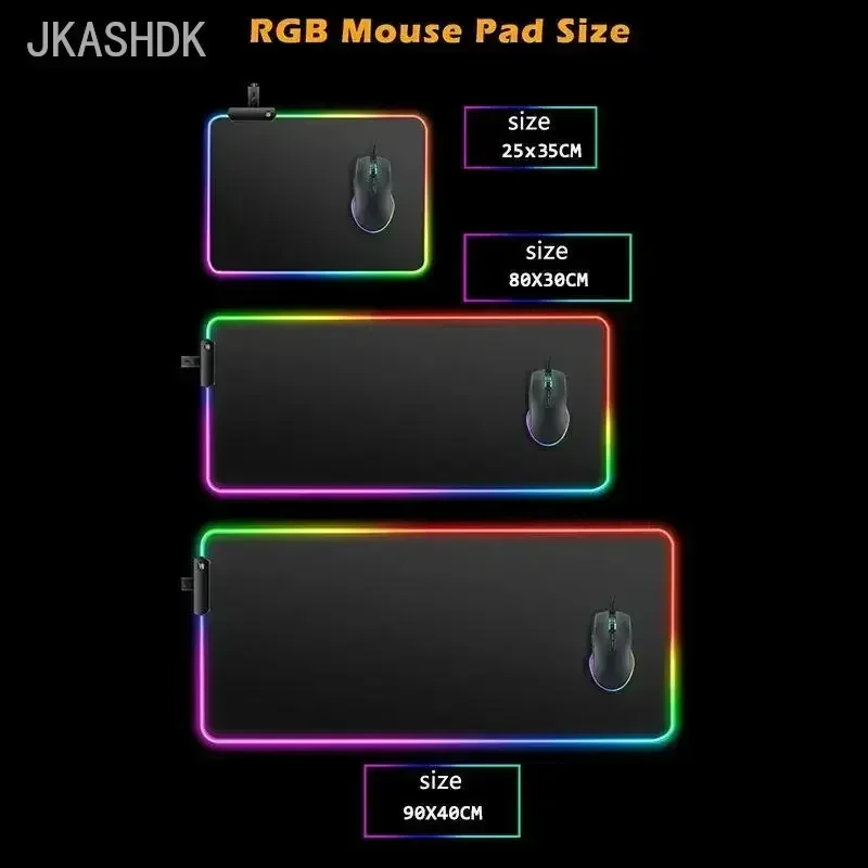 Ударный коврик для мыши XXL RGB Genshin, светящийся большой Настольный коврик, зашифрованный нескользящий очень большой коврик для мыши, домашний милый Настольный коврик 90x40