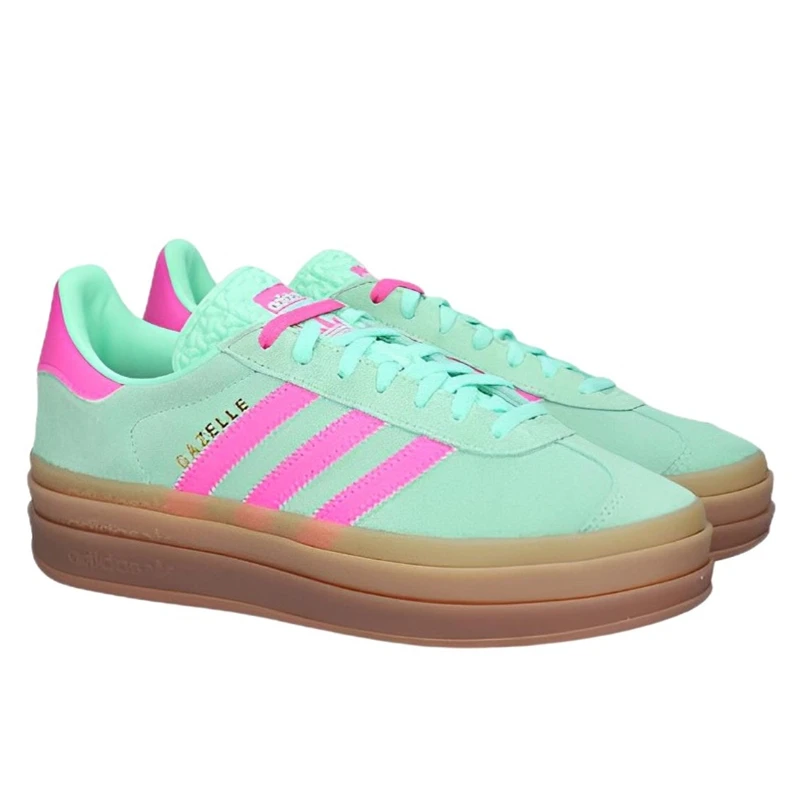 Adidas og gazelle negrito feminino sapatos de skate moda camurça couro sola grossa antiderrapante caminhada ao ar livre tênis casuais